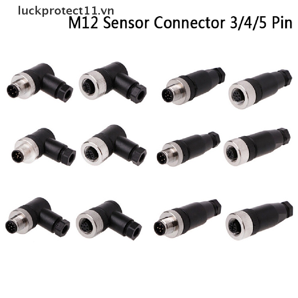 1 Đầu Nối Cảm Biến M12 3 / 4 / 5 pin