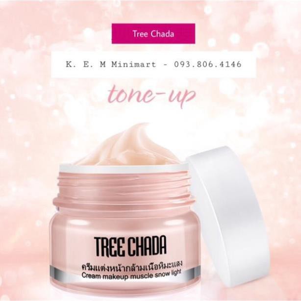 Kem Trang Điểm Ma Thuật TREE CHADA Cream Makeup Muscle Snow Light 50ml - Thái Lan + tặng sữa rửa mặt Acnes Pure White