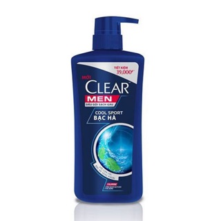 Dầu Gội Clear Men Bạc Hà 650ml