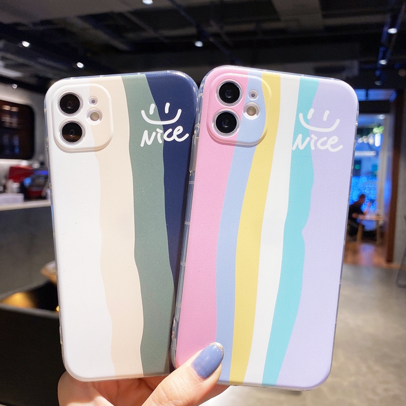 Ốp Lưng Silicone Họa Tiết Mặt Cười Cầu Vồng Thời Trang Cho Oppo Reno 5f 4f 5pro 4z 2f 11 F9Pro | BigBuy360 - bigbuy360.vn
