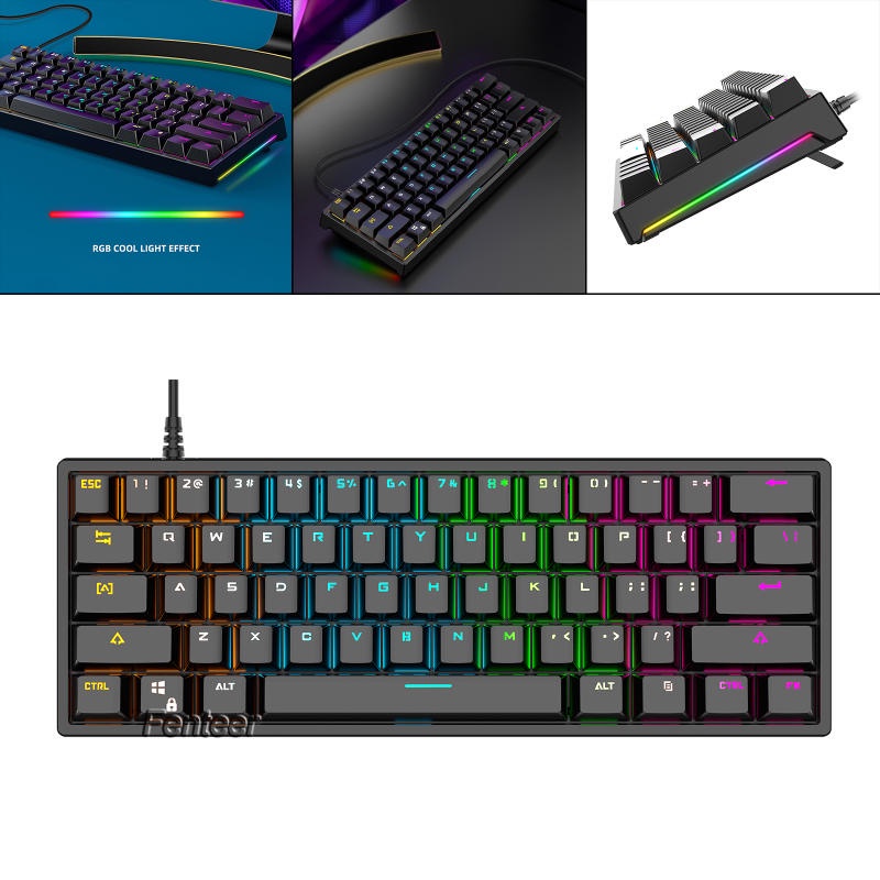 Bàn phím cơ 61 phím RGB cho Windows/Android