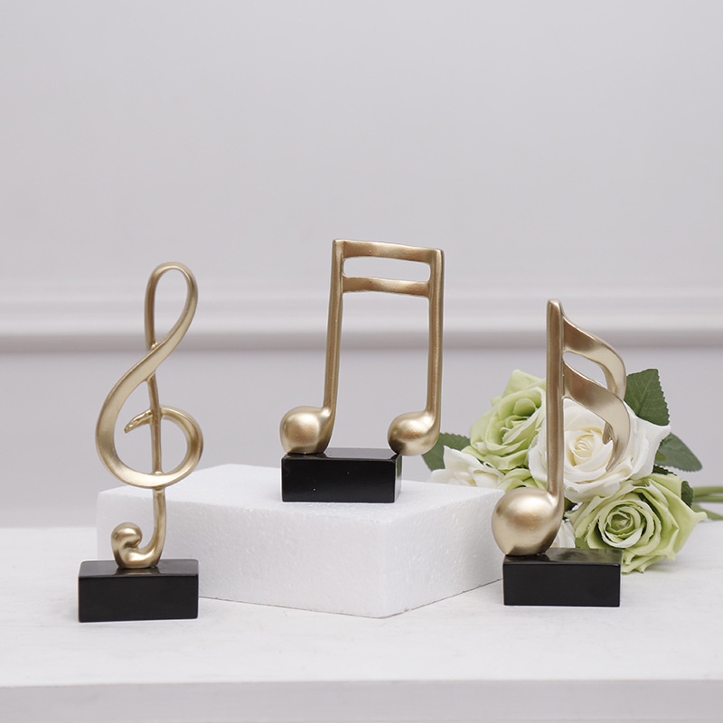 Tượng nốt nhạc khoá nhạc mạ vàng decor nhà cửa