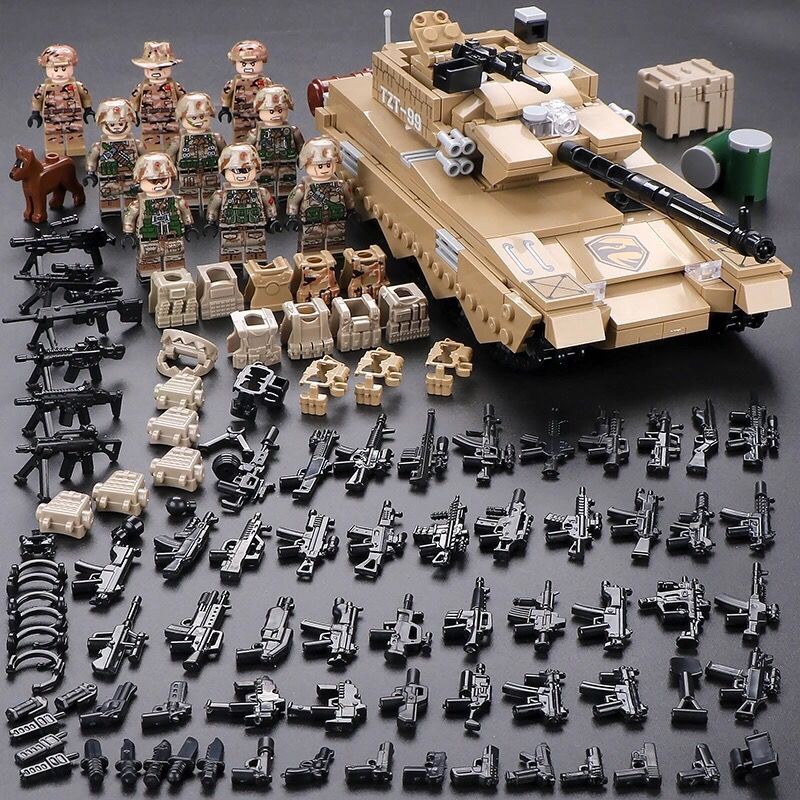 Bộ Đồ Chơi Lắp Ráp Lego Mô Hình Xe Tăng Quân Đội Cho Bé Trai