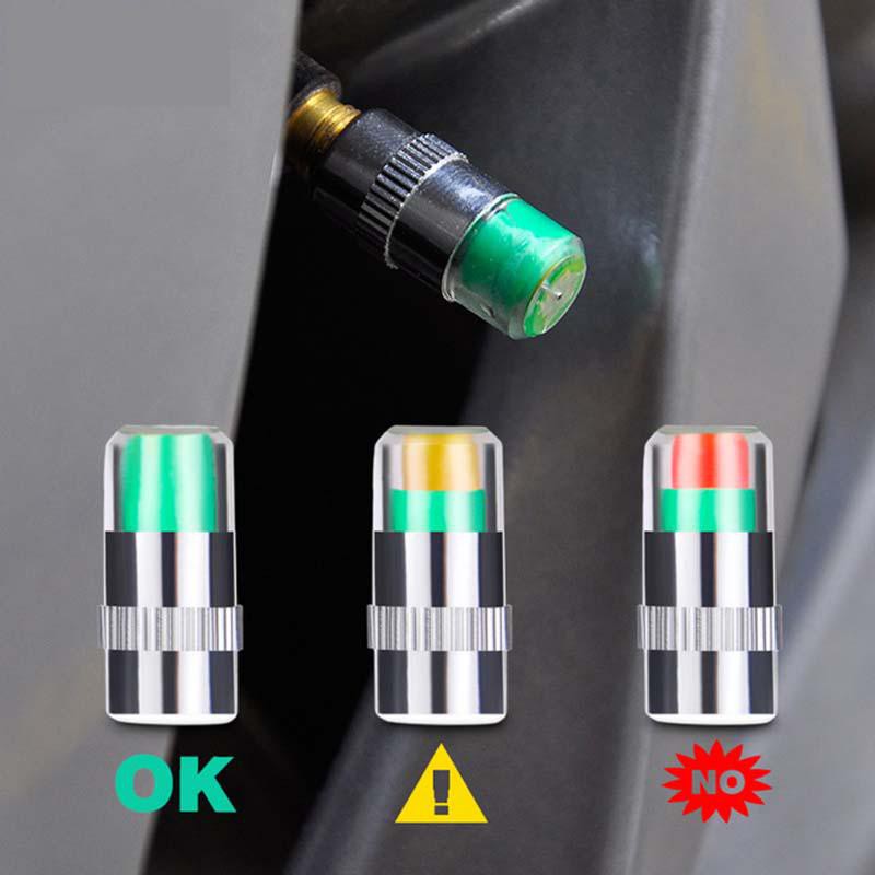 1 Cái Van Đồng Hồ Đo Áp Suất Lốp Xe Hơi 2.4Bar 3 Màu