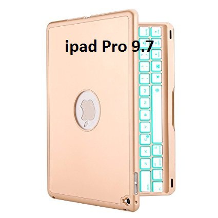 Bao da kiêm bàn phím Bluetooth F8Spro cho ipad Pro 9.7 (Gold)