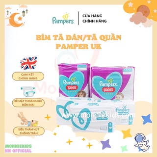 Tã/Bỉm dán/quần Pampers UK nội địa Anh Quốc (2-5kg/4-8kg/6-10kg/9-15kg/12-17kg)