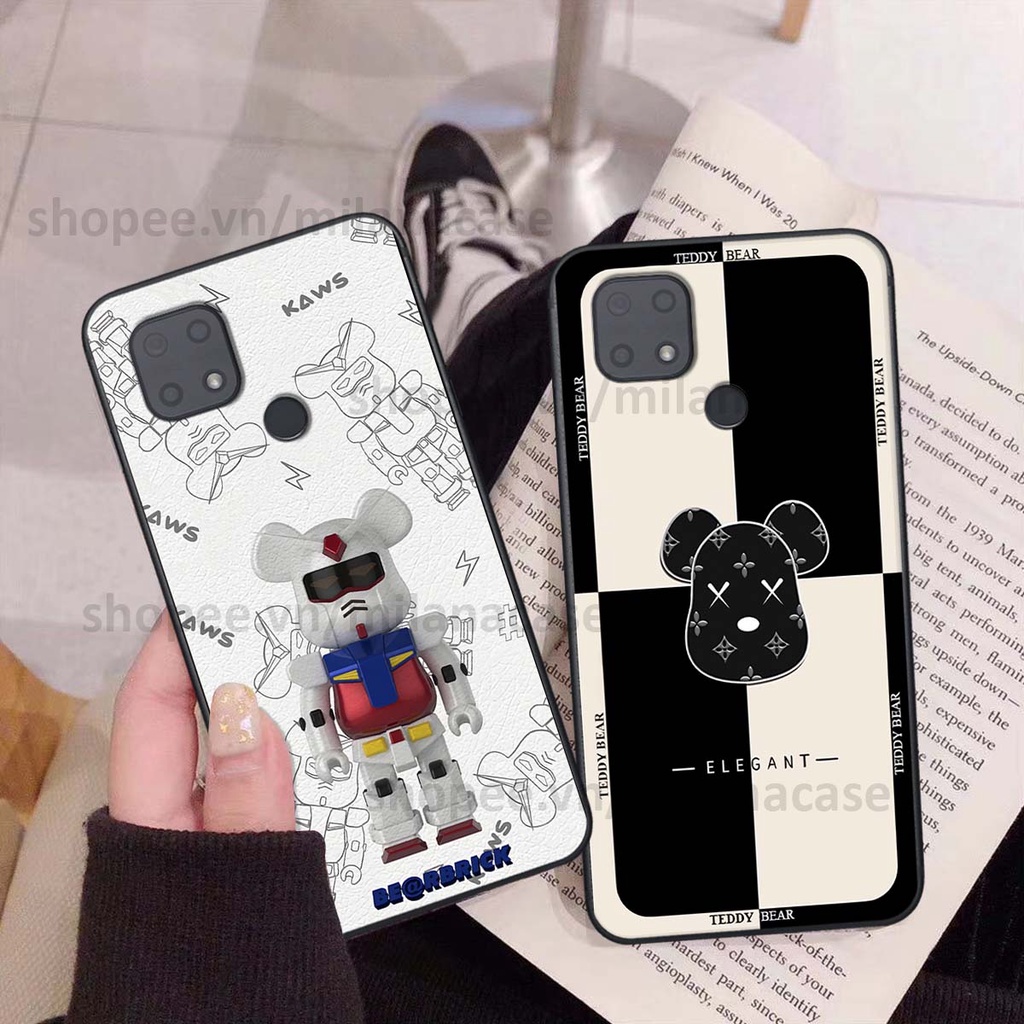 Ốp Xiaomi Redmi 10C gấu be@rBrick gấu Teddy Kaws siêu đẹp, phong cách, cá tính