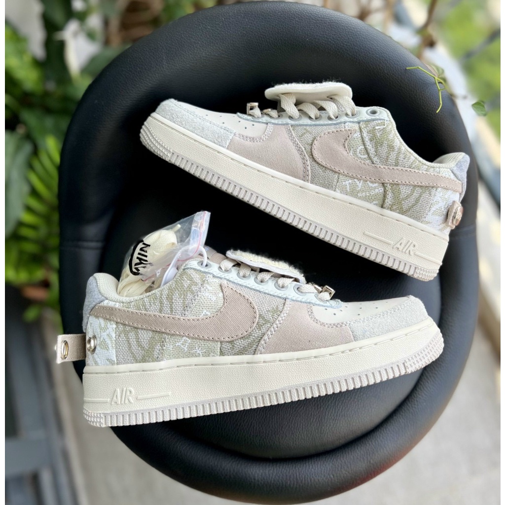 Giày Air Force 1- AF1 Travis Scott Grey White Trắng Xám Bản S/C Cao Cấp Full Box+Tặng Kèm Box