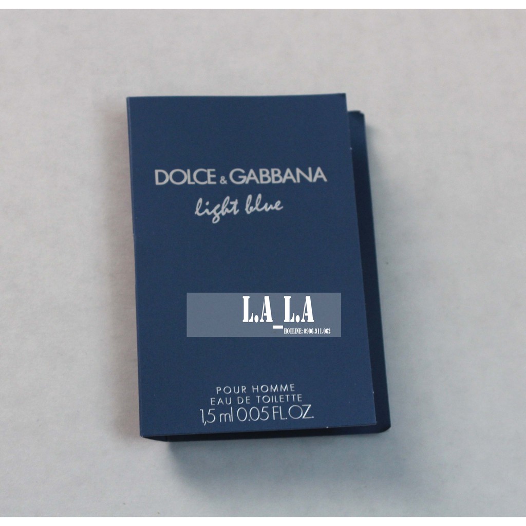 Vial Nước Hoa Nam D&G Light Blue 1.5ml