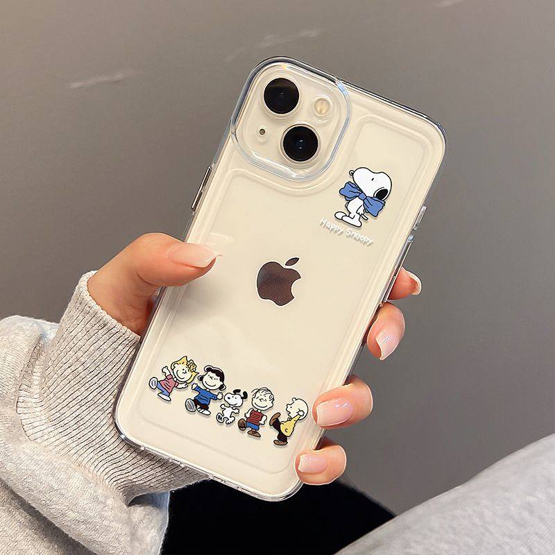 Disney Iphone14 Phone Case Apple 13/12Promax/11/X Transparent 7/8/6Plus Protective Case H8bF