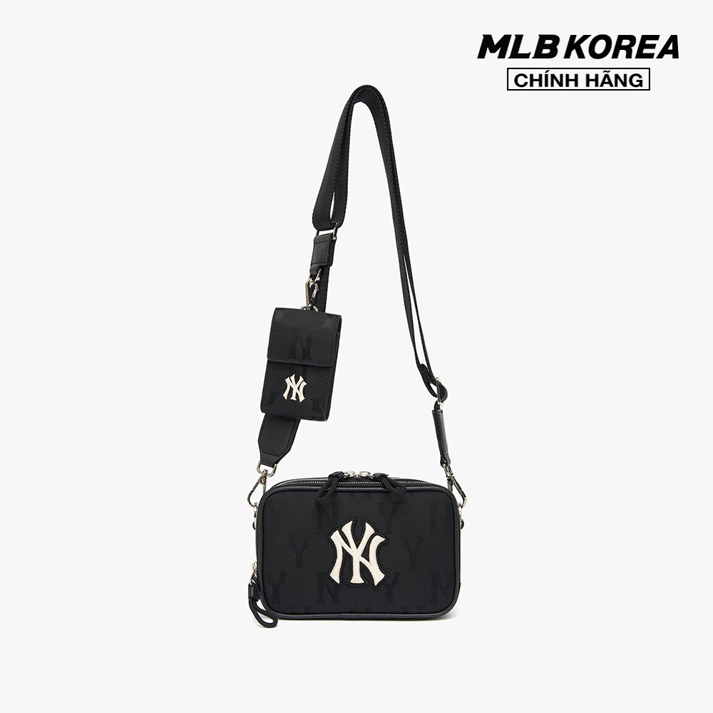 MLB - Túi đeo chéo chữ nhật Mini Nylon Monogram 3ACRS011N-50BKS