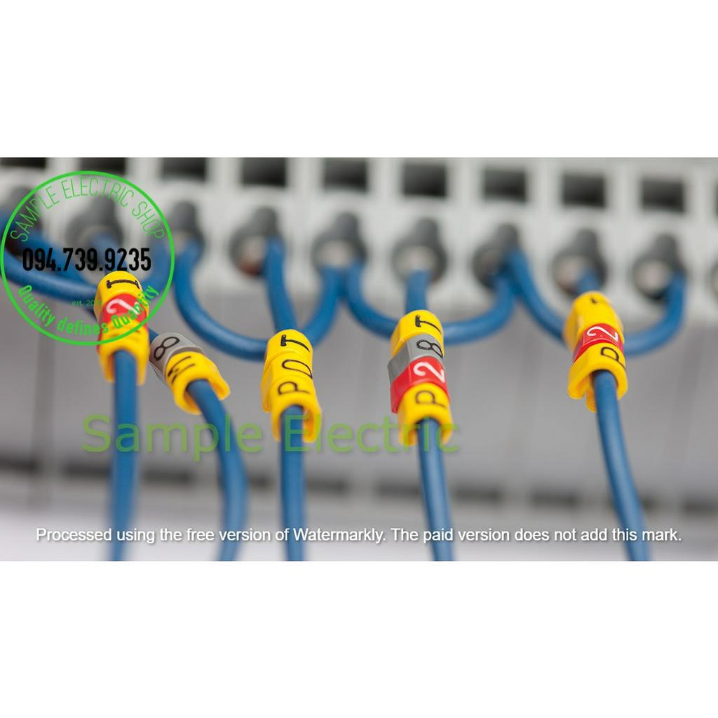 Combo 26 chữ đánh dấu dây từ 0 đến A - Z - 1 bộ 26 chữ, mỗi số 50 mắt - EC-1 Cable marker - Cable tag EC 1