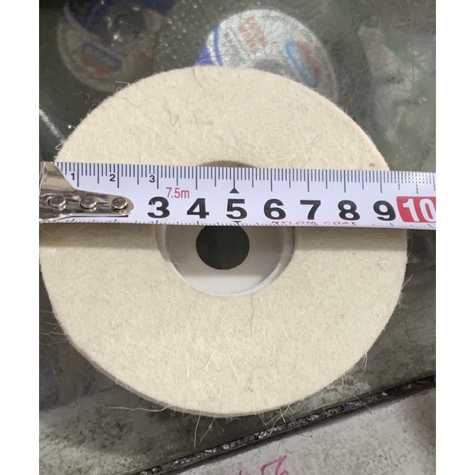 Bánh Nỉ Đánh Bóng 100mm / 10cm Xám Trắng Dùng cho máy mài cầm tay