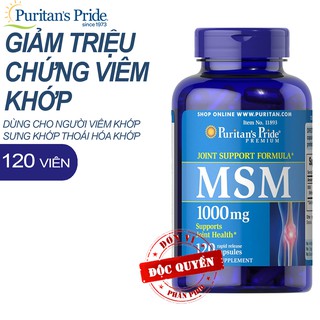 Bổ khớp, hỗ trợ giảm viêm khớp Puritan's Pride MSM 120 viên