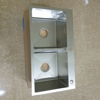 [GIÁ XƯỞNG]Chậu rửa bát 2 hố KT 82x 45.