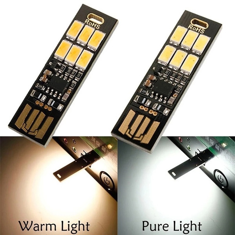 Đèn LED Đọc Sách USB Mini Cảm Ứng Có Móc Khóa Bỏ Túi Tiện Dụng