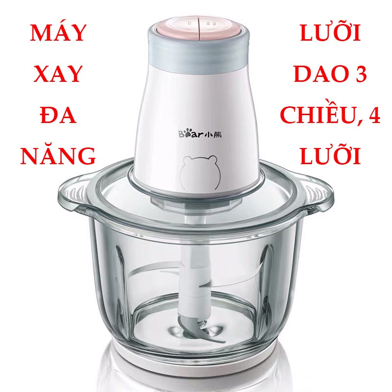 [CÓ BẢO HÀNH] MÁY XAY THỊT BEAR, XAY MỌI THỨ, DUNG TÍCH LỚN, CỐI THỦY TINH, CÔNG SUẤT 300W