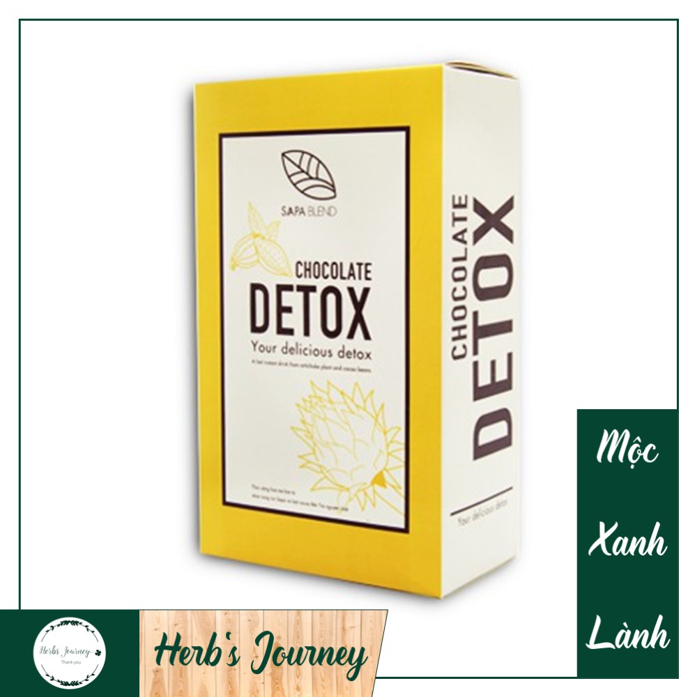 01 GÓI Detox chocolate - Traphaco Sapa - Hộp 12 gói - Sự kết hợp của Caocao Bến Tre và Actiso Sapa - Thanh lọc cơ thể