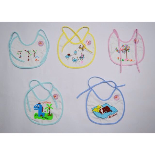 Yếm ăn dặm, yếm buộc dây chống thấm cho bé