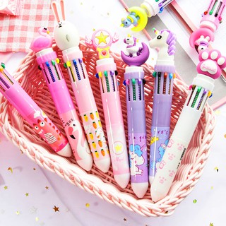 Bút bi 10 ngòi 10 màu kẹo ngọt xinh xắn đủ họa tiết cho bé yêu thỏa sức sáng tạo BBShine – H022