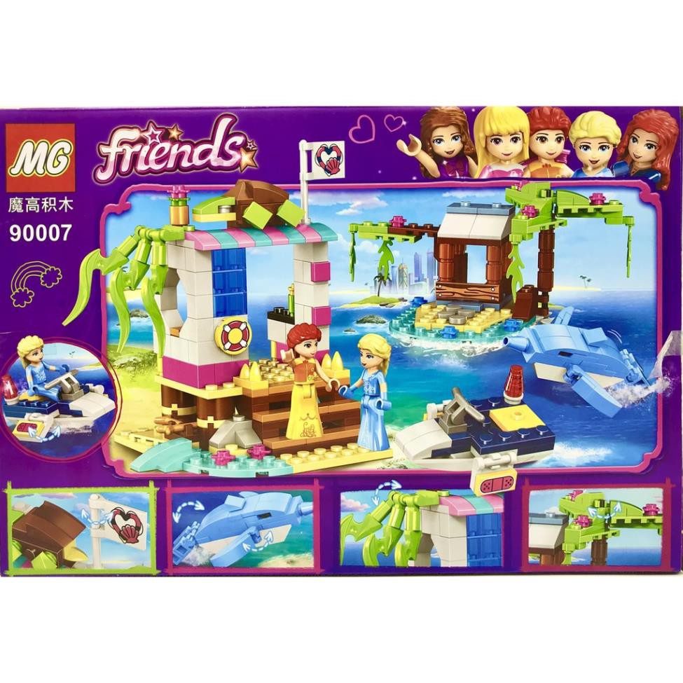 [Khai trương giảm giá] FRENDS_Lego Friend Lắp Ráp Công Chúa Esla và Hải Cảng Trên Biển (280 miếng)