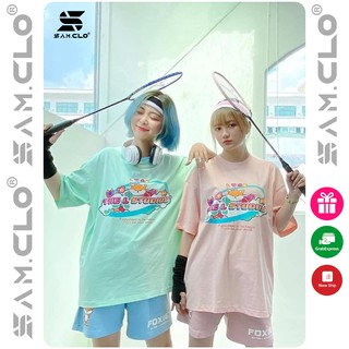 Áo thun in tay lỡ nữ freesize phông form rộng dáng Unisex - Ulzzang mặc cặp, nhóm, lớp chữ THE L STUDIOS HÌNH CÁO