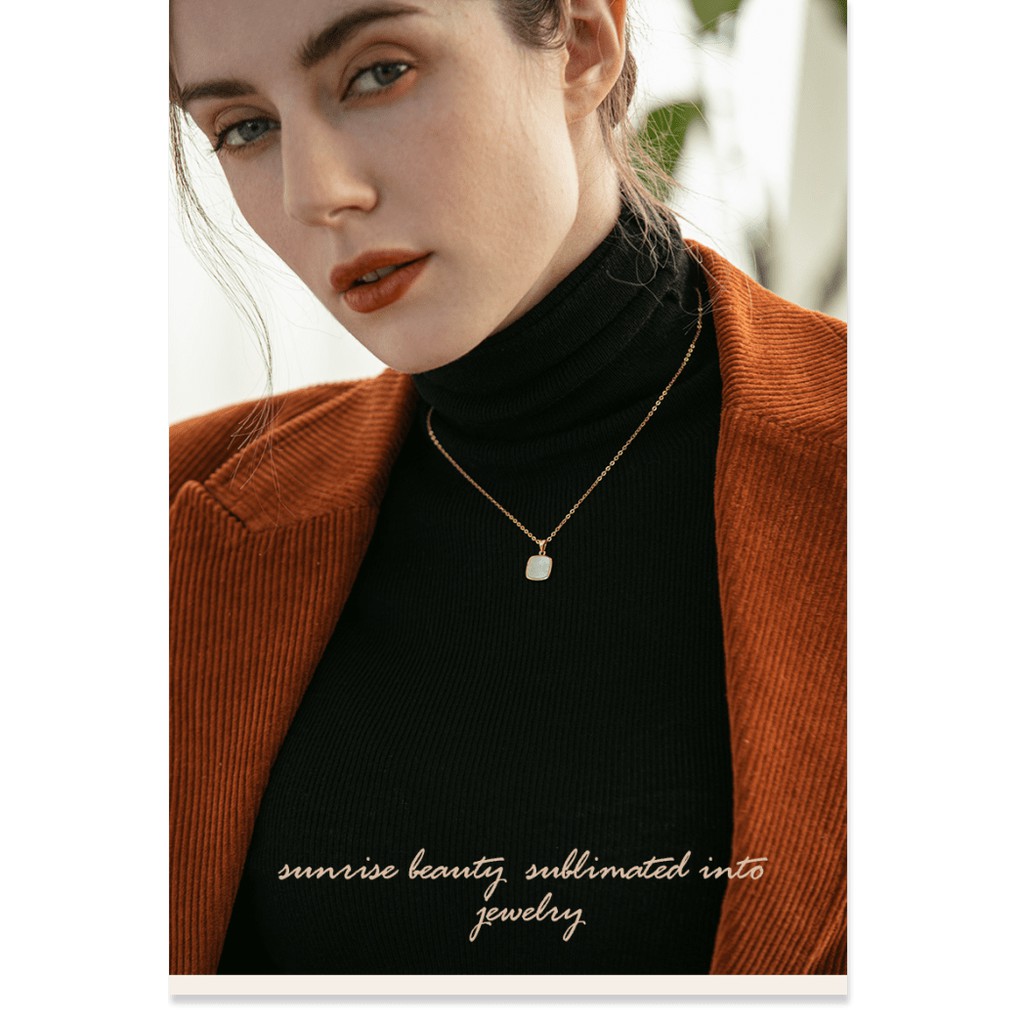 Dây chuyền nữ titan dây trúc 2 mặt đen trắng vuông X1-207- CAM KẾT KHÔNG GỈ, KHÔNG BAY MÀU - BẢO HÀNH 12 THÁNG