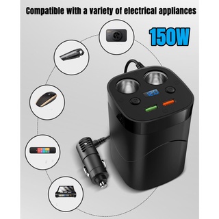 Cốc Sạc Nhanh 150W QC3.0 Cổng USB * 2 + Bật Lửa Thuốc Lá