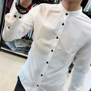 Sơ mi trắng cổ tàu