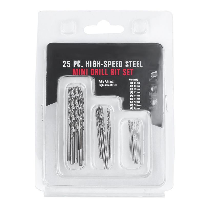 Hand Twist Drill Set with 25pcs 0.3mm to 3.0mm Micro-Drill Bits