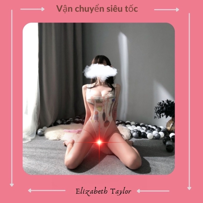 Anime Bodysuit Khoét Đũng | Cosplay Sexy Hoạ Tiết Anime Nhật Bản