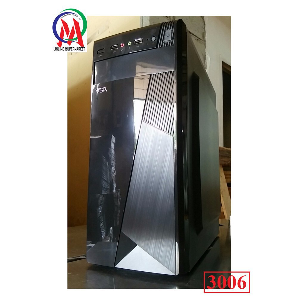 Vỏ Case máy tính VSP 3006 Full Kính bên hông trong suốt sơn tĩnh điện | BigBuy360 - bigbuy360.vn