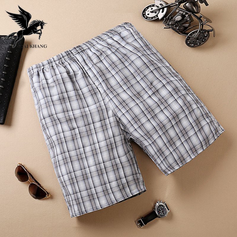 Quần đùi nam mặc nhà loại caro nhỏ mềm mát mặc thoải mái loại quần đùi mặc ngủ | BigBuy360 - bigbuy360.vn