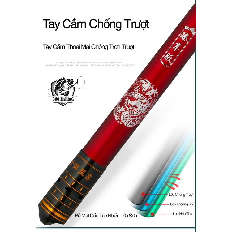 Cần Câu Đài Tầm Xanh Chí Tôn 20H-19i Cần Câu Tay Săn Hàng Chính Hãng Cao Cấp Tặng Kèm Ngọn Phụ
