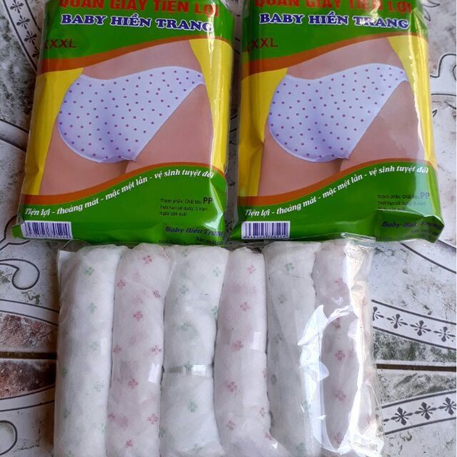 Quần lót giấy rẻ gói xanh miễn giặt