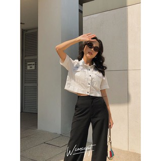 [W Concept] Áo sơ mi croptop - MIA