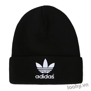 Mũ beanie vải len dệt kim thời trang Adidas phong cách dành cho nam nữ đi trượt tuyết