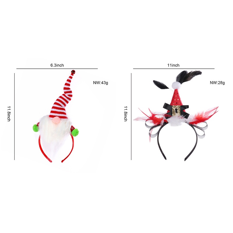 Băng Đô Cài Tóc Hình Nón Elf Đính Chuông Lông Vũ Co Giãn Dễ Thương Sáng Tạo Dùng Làm Đạo Cụ Chụp Ảnh