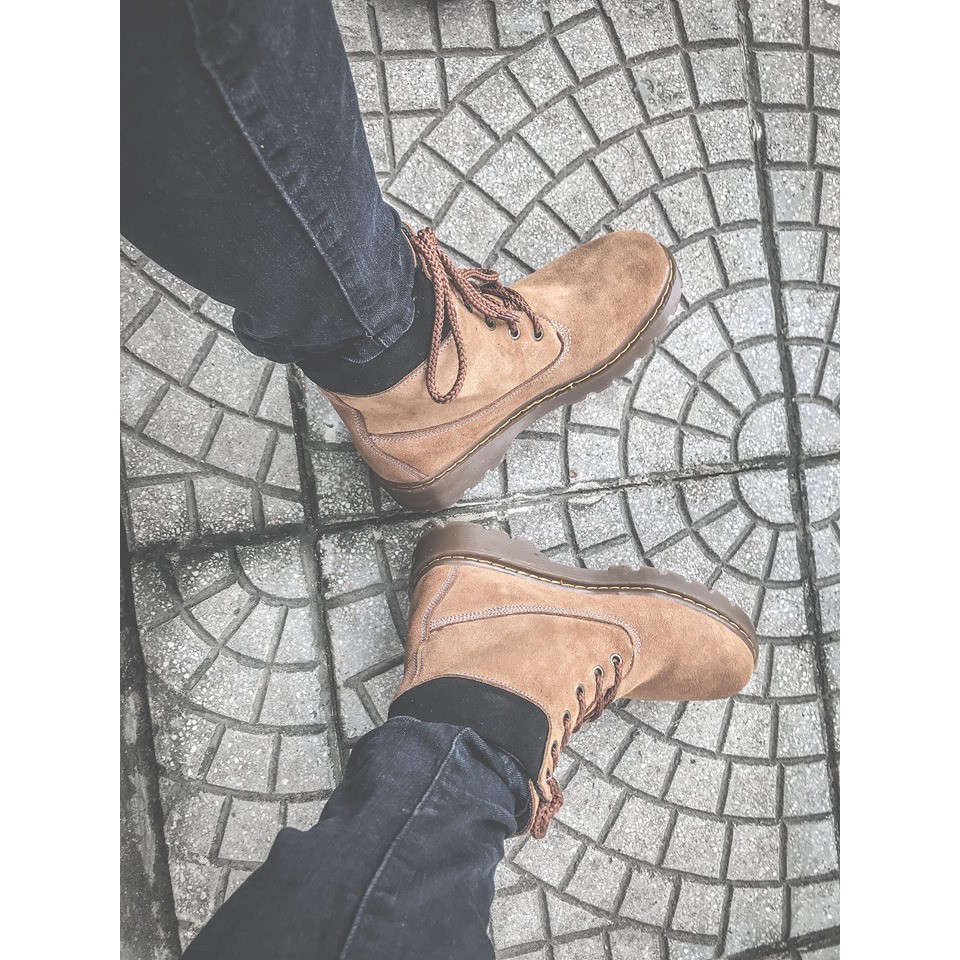 GIÀY DA LỘN CỔ CAO CHỐNG NƯỚC - DÁNG TIM.BER