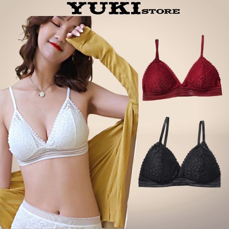 Áo Bra Ren Hoa, Mút Mỏng Cài Sau YUKI STORE 7313