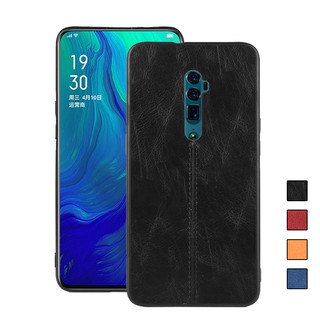 Ốp điện thoại da pu viền silicone cứng dành cho OPPO Reno 10X ZOOM