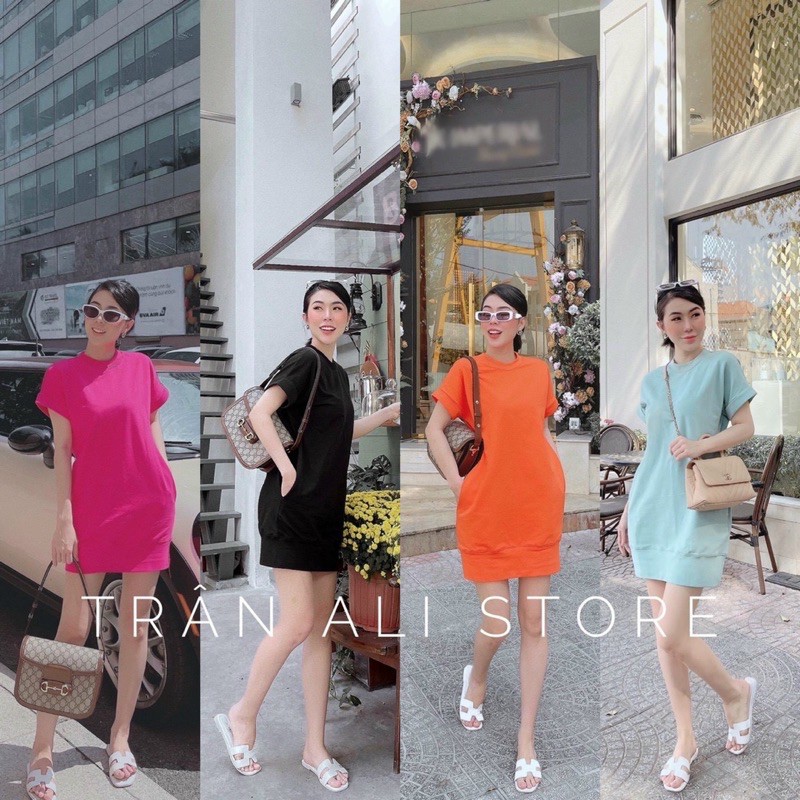 [Mã WASTXINH giảm 10% tối đa 15K đơn 99K] Váy phông dáng suông túi sườn, Đầm thun dáng rộng VS1512 - NhiNhi Shop