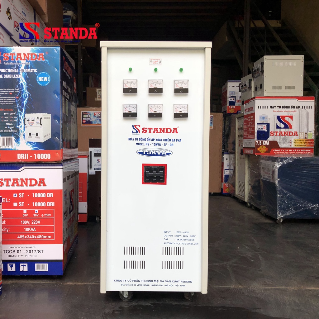 Ổn Áp Standa 15kVA 3 Pha Dải 160-430V Chính Hãng