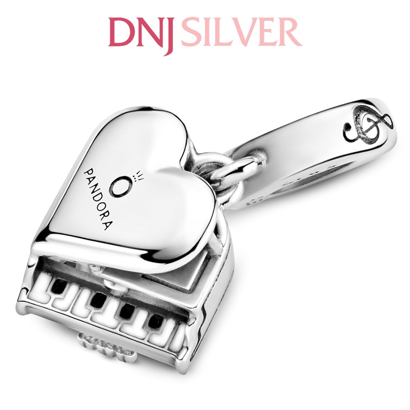 Charm bạc 925 cao cấp, hàng chuẩn bạc - Charm Grand Piano Heart thích hợp để mix vòng tay charm - DN133