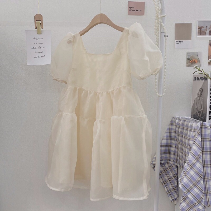 Váy babydoll tơ bồng tiểu thư Selina Dress - Đầm babydoll tơ bồng Pea Store