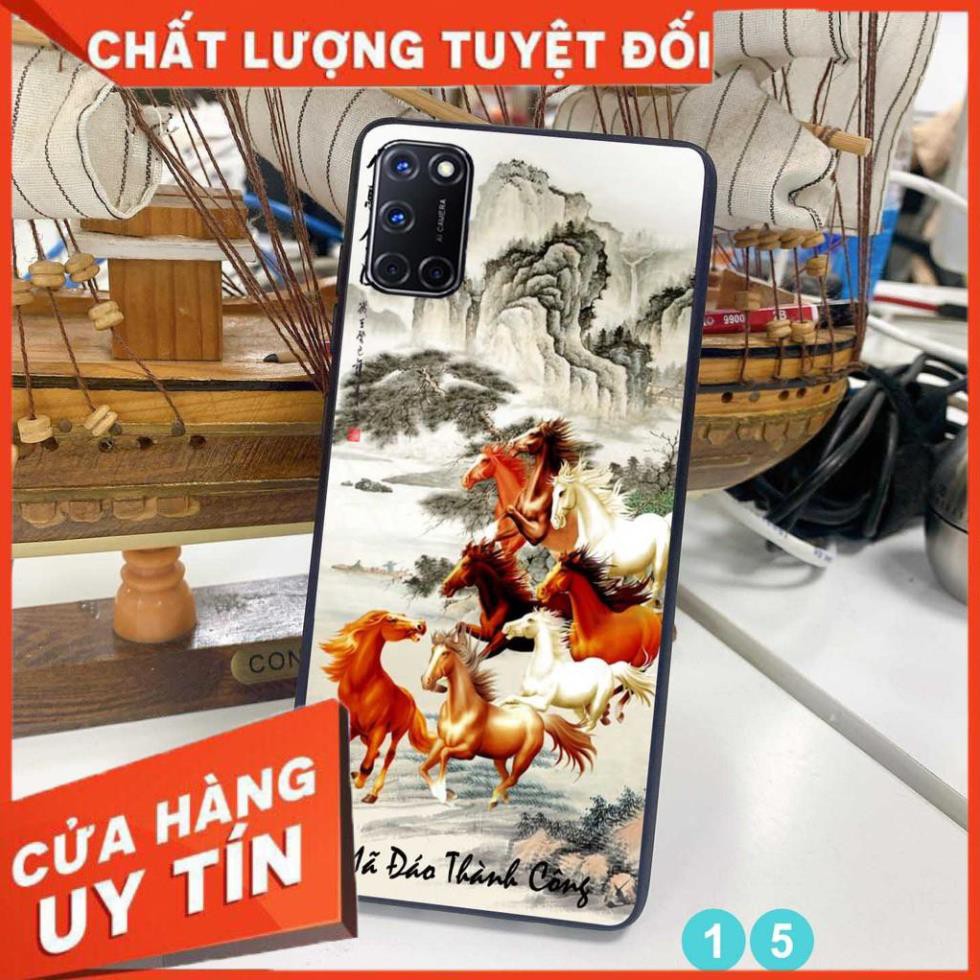 Ốp lưng in kính cường lực 3D sáng đẹp, sắc nét họa tiết hình rồng vàng quyền lực cho máy điện thoại OPPO A52 - OPPO A92