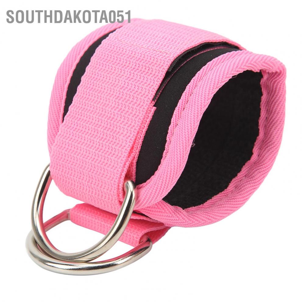 Southdakota051 Huấn luyện viên thể dục hình khóa mắt cá chân với vòng D đôi và dây đai cao su cho nam nữ