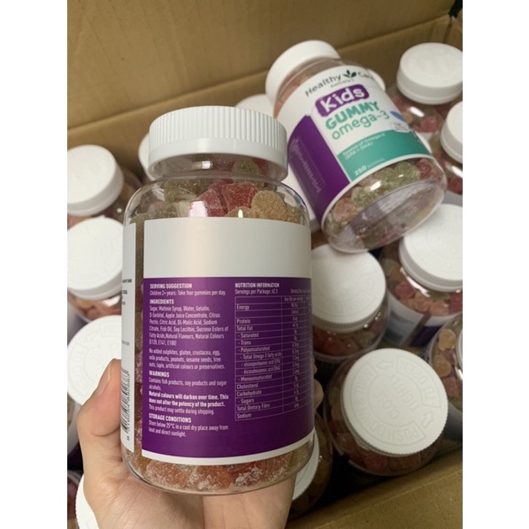 Kẹo Dẻo Bổ Sung Vitamins Cho Bé Healthy Care Kids Gummy Omega-3