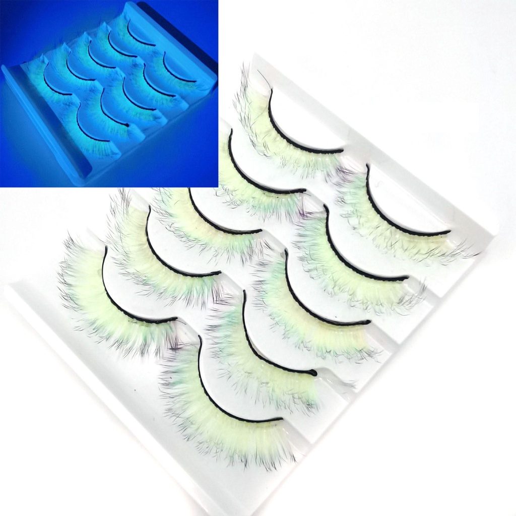 Set 5 Cặp Lông Mi Giả 3D Cong Dài Tự Nhiên Màu Sắc Gradient