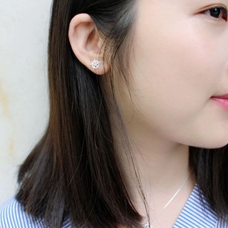 Bông tai hoa tuyết bạc